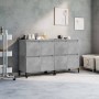 Credenze 2pz Grigio Cemento 60x35x70 cm in Legno Multistrato