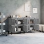 Credenze 2pz Grigio Cemento 60x35x70 cm in Legno Multistrato