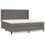 Giroletto a Molle con Materasso Grgio 200x200 cm in Similpelle
