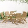 Set da Pranzo da Giardino 7 pz in Legno Massello di Acacia