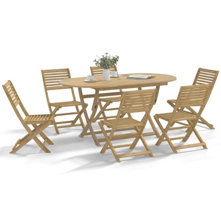 Sedie Giardino Pieghevoli 6 pz 48,5x61,5x87 cm Massello Acacia