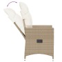 Set da Bistrò 3 pz con Cuscini Beige in Polyrattan