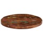 Piano per Tavolo Ø 80x3,8 cm Rotondo Legno Massello di Recupero