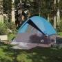 Tenda da Campeggio a Cupola per 4 Persone Blu Impermeabile