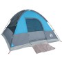 Tenda da Campeggio a Cupola per 4 Persone Blu Impermeabile