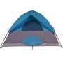 Tenda da Campeggio a Cupola per 4 Persone Blu Impermeabile