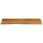 Piano Tavolo 140x60x3,8 cm Bordi Vivi in Legno Massello Mango