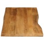 Piano Tavolo 140x60x3,8 cm Bordi Vivi in Legno Massello Mango