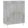 Credenza Grigio Cemento 69,5x34x180 cm in Legno Multistrato