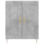 Credenza Grigio Cemento 69,5x34x180 cm in Legno Multistrato