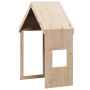 Letto a Soppalco con Tetto 75x190 cm in Legno Massello di Pino