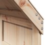 Letto a Soppalco con Tetto 75x190 cm in Legno Massello di Pino