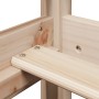 Letto a Soppalco con Tetto 90x190 cm Legno Massello di Pino