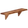 Mensole 2 pz 60x20x18 cm in Legno Massello di Acacia