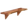 Mensole 2 pz 60x20x18 cm in Legno Massello di Acacia