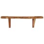 Mensole 2 pz 60x20x18 cm in Legno Massello di Acacia