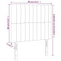 Testiera 2 pz Tortora 90x5x78/88 cm in Tessuto