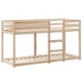 Letto a Castello con Tetto 90x190 cm in Legno Massello di Pino