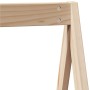Letto a Castello con Tetto 90x190 cm in Legno Massello di Pino