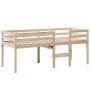 Letto a Soppalco con Tetto 90x190 cm Legno Massello di Pino