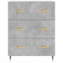 Credenza Grigio Cemento 69,5x34x180 cm in Legno Multistrato