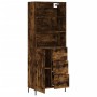 Credenza Rovere Fumo 69,5x34x180 cm in Legno Multistrato