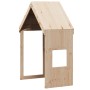 Letto a Soppalco con Tetto 90x190 cm Legno Massello di Pino