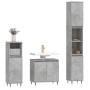 Set Mobili da Bagno 3 pz Grigio Cemento in Legno Multistrato