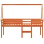 Letto a Soppalco con Tetto Cera 80x200 cm in Legno di Pino