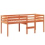 Letto a Soppalco con Tetto Cera 80x200 cm in Legno di Pino