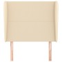 Testiera ad Orecchio Crema 83x23x118/128 cm in Tessuto
