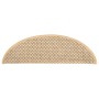 Tappeti Adesivi Scale Aspetto Sisal 15pz 56x17x3cm Beige Chiaro