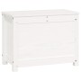 Contenitore Portaoggetti Bianco 60x32x45,5cm Massello di Pino