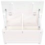 Contenitore Portaoggetti Bianco 60x32x45,5cm Massello di Pino
