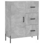 Credenza Grigio Cemento 69,5x34x180 cm in Legno Multistrato