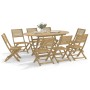 Set da Pranzo da Giardino 9 pz Legno Massello di Acacia