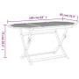 Set da Pranzo da Giardino 9 pz Legno Massello di Acacia