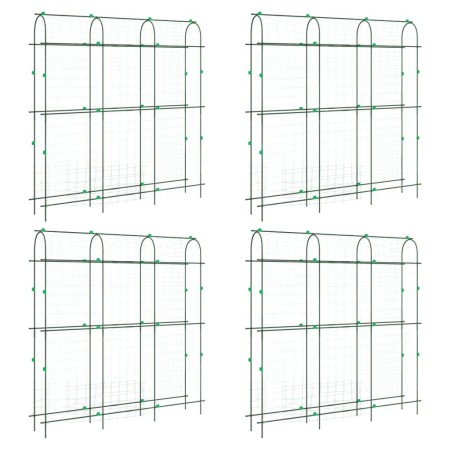 Tralicci Giardino per Piante Rampicanti 4pz Telaio a U Acciaio