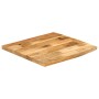 Piano Tavolo 40x40x2,5 cm Bordi Vivi Legno di Mango Grezzo