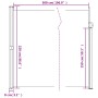 Tenda da Sole Laterale Retrattile Antracite 220x500 cm