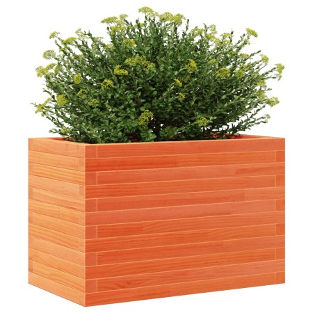 Fioriera Giardino Marrone Cera 70x40x46 cm Legno Massello Pino