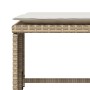 Sedia da Giardino con Poggiapiedi in Polyrattan Beige