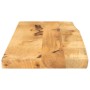 Piano Tavolo 70x30x3,8 cm Bordi Vivi Legno di Mango Grezzo