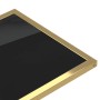Tavolino per Computer Nero 50x35x65 cm in Vetro Temperato