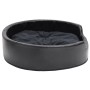 Lettino per Cani Nero 79x70x19 cm in Peluche e Similpelle