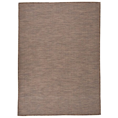 Tappeto da Esterni a Tessitura Piatta 200x280 cm Marrone