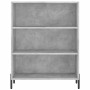 Credenza Grigio Cemento 69,5x34x180 cm in Legno Multistrato