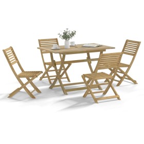 Set da Pranzo per Giardino 5 pz in Legno Massello di Acacia