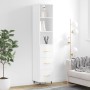 Credenza 34,5x34x180 cm in Legno Multistrato Bianco Lucido