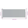 Tenda Laterale Retrattile per Patio 117x300 cm Grigia
